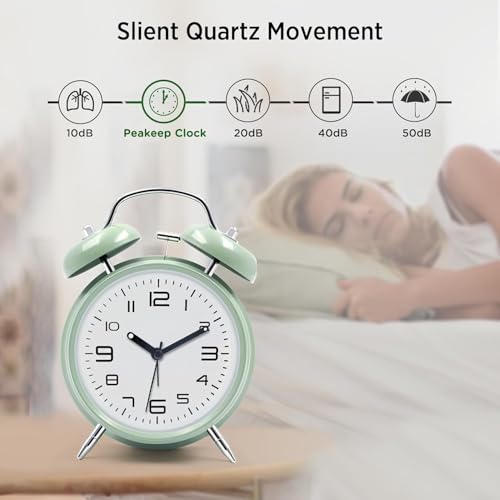 Loud Silent Alarm Clock for Heavy Sleepers