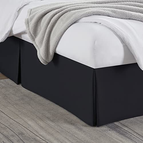 Nestl Full XL Bed Skirt Microfiber Pleated Hotel Quality