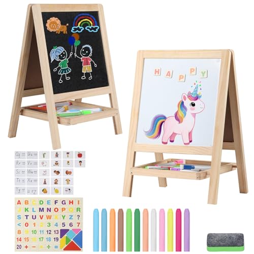 4-in-1 Double-Sided Kids Tabletop Art Easel