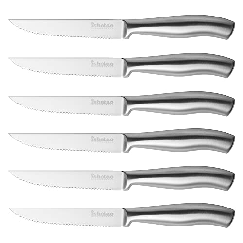 6 Pack Steak Knife Set High Carbon Stainless Steel