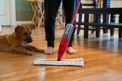 O-Cedar ProMist MAX Spray Mop, PMM with 3 Extra Refills, Red