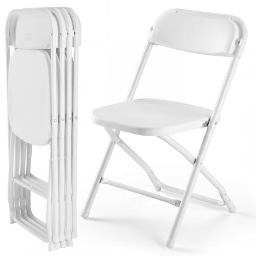 4 Pack Folding Plastic Stackable Chairs