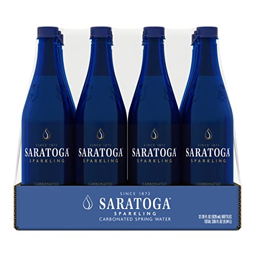 Saratoga Sparkling Water, Plastic Bottle, 28 oz, 12 Pack