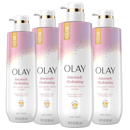 4 Pack Olay Hyaluronic Acid Hydrating Body Wash