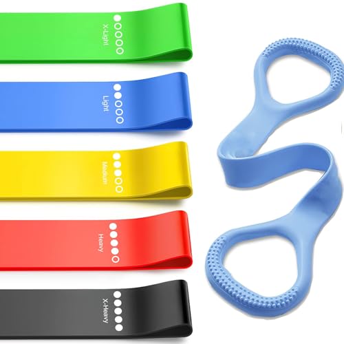 6 Pack Resistance Bands Set for Exercise & Stretching