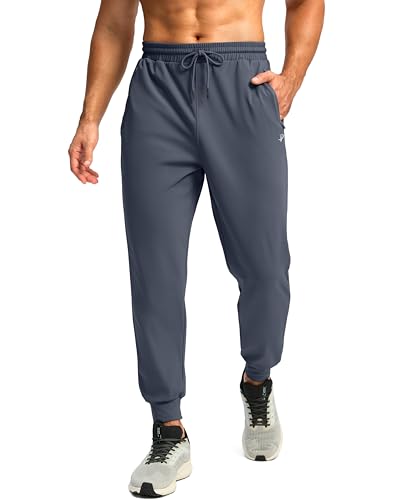 Men's Fleece Lined Joggers Sweatpants with Zipper Pockets (12 Colors)