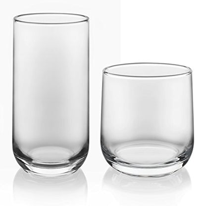 Libbey Ascent 16-Piece Tumbler and Rocks Glass Set
