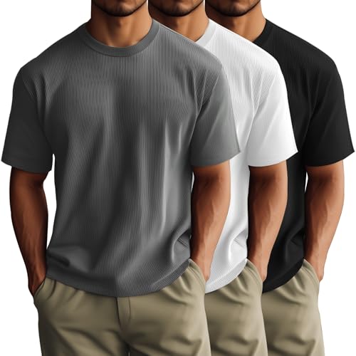 3 Pack Ribbed Men’s T-Shirts