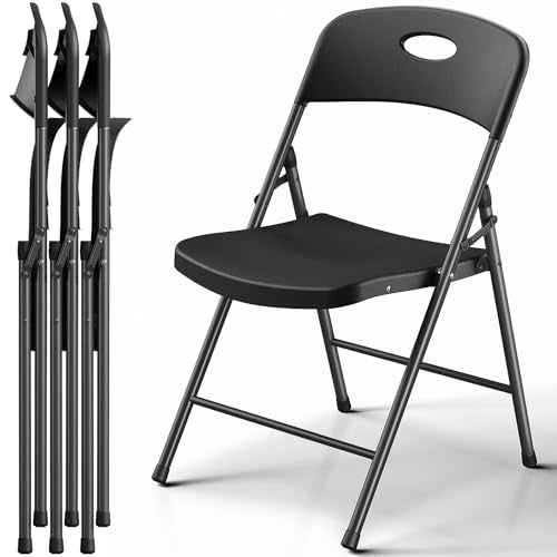 4 Pack Heavy Duty Plastic Folding Chairs