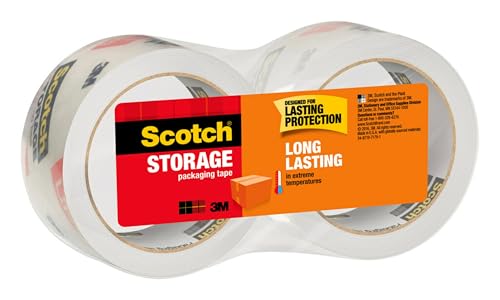 Scotch Clear Storage Packing Tape, 2 Rolls