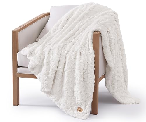 UGG Plush Faux Fur Throw Blanket