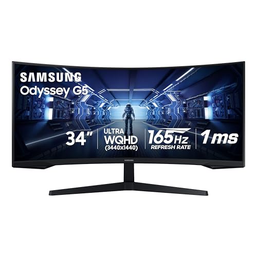 Samsung 34-Inch 165Hz Curved WQHD Gaming Monitor