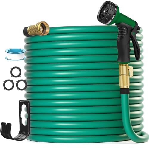 100ft Garden Hose with 10-Function Spray Nozzle