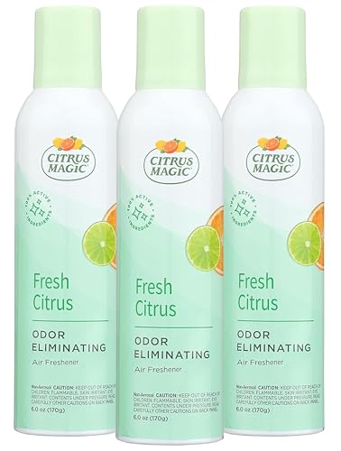 3 Pack Citrus Magic Odor Eliminating Air Freshener Spray