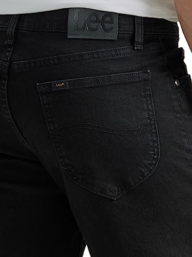 Lee Men's Legendary Regular Straight Jean, Overdye Black, 38W x 36L