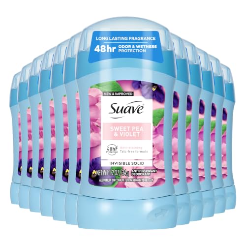 12 Pack Suave Invisible Antiperspirant Deodorant 1.2 oz