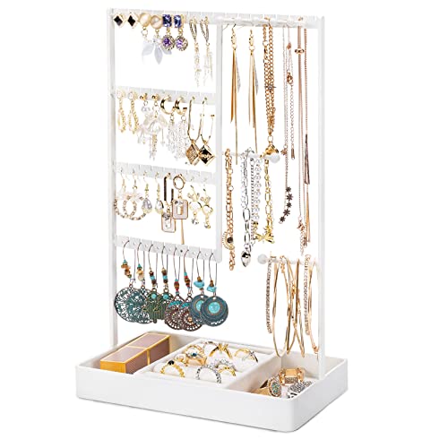 4-Tier Jewelry Organizer Earring Necklace Bracelet Holder Stand