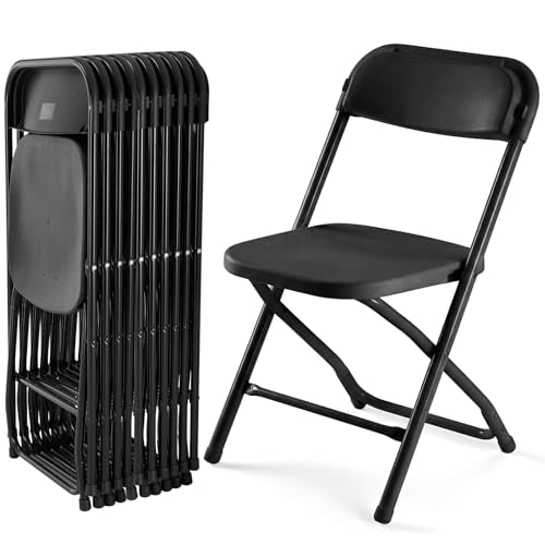 10 Pack Folding Plastic Stackable Chairs