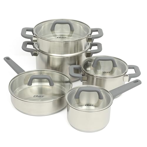 Oster 9-Piece Stainless Steel Induction Cookware Set