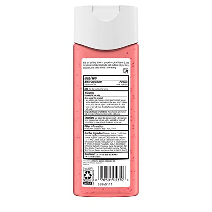 Neutrogena Body Clear Acne Treatment Body Wash with Salicylic Acid Acne Medicine, Pink Grapefruit Body Acne Cleanser to Prevent Breakouts on Back, Chest & Shoulders, 3 x 8.5 fl. oz