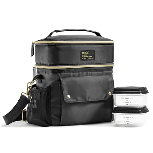 Fit & Fresh Dual Compartment Insulated Meal Prep Lunch Bag