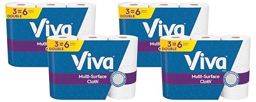 12 Double Rolls Viva Multi-Surface Paper Towels = 24 Rolls