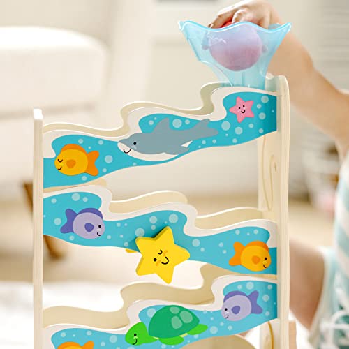 Melissa & Doug Wooden Ocean Slide Toy Set