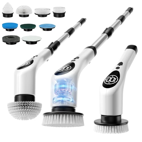 9 Brush Electric Spin Scrubber Cordless Cleaning Brush