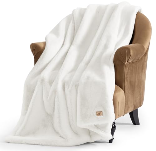 UGG Plush Faux Fur Reversible Throw Blanket 50x70