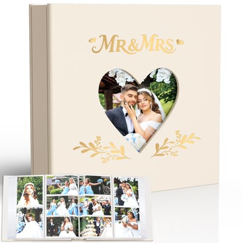 400 Photo Pocket Linen Wedding Photo Album 4x6