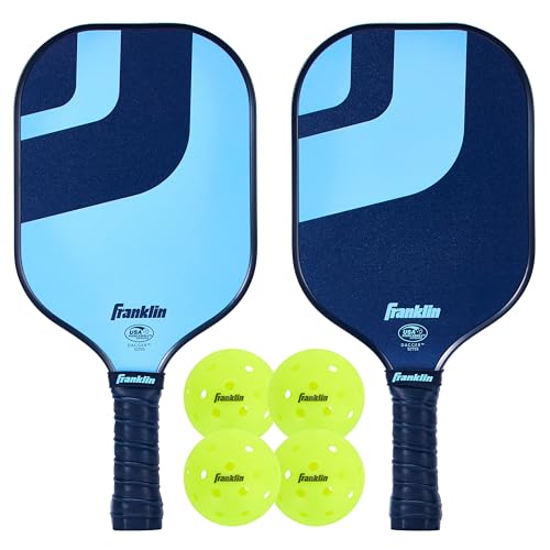 2 Player Franklin Sports Fiberglass Pickleball Paddle Set