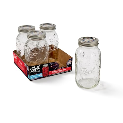 4 Pack Ball 32 Ounce Regular Mouth Mason Jars