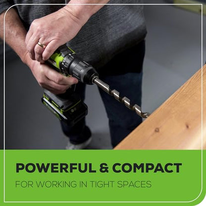 Greenworks 24V Brushless Cordless Drill Kit, 310 in./lbs, 18+1 Position Clutch, 1/2 '' Keyless Chuck, Variable Speed, (2)2Ah Batteries with 2A Fast Charger, LED Light with Tool Bag