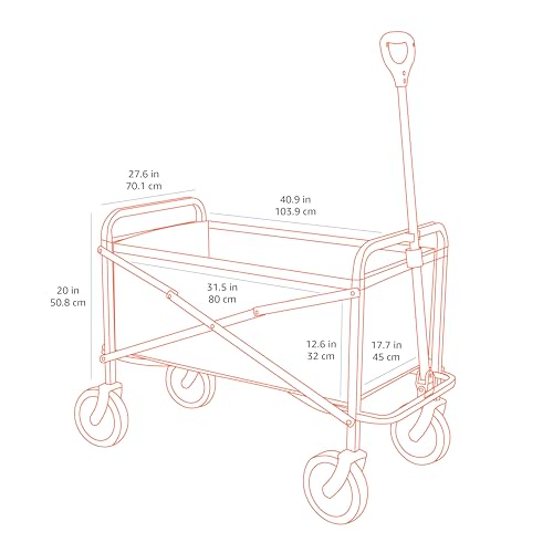 Collapsible Folding Utility Wagon by Amazon Basics