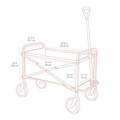 Collapsible Folding Utility Wagon by Amazon Basics