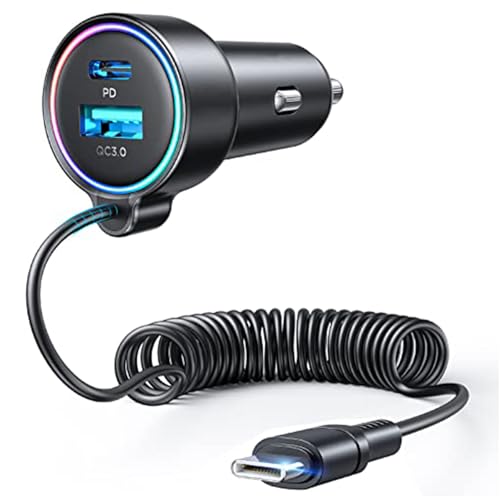 90W USB C PD Car Charger with Cable