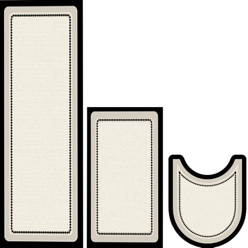 3 Pack Ultra Thin Quick Dry Non-Slip Bath Mats