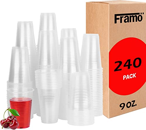 240 Pack 9 Oz Plastic Disposable Party Cups