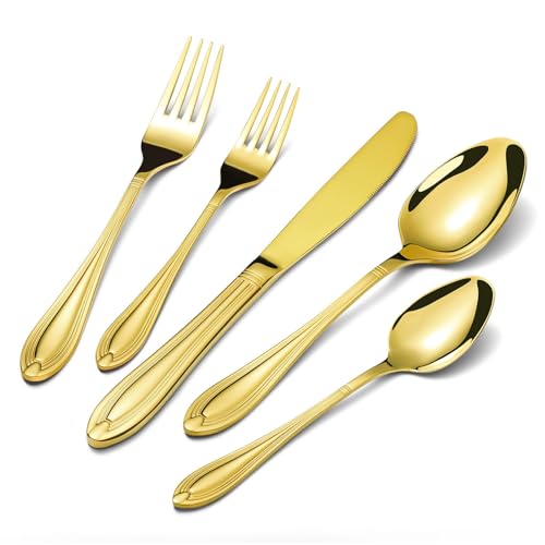 20 Piece Stainless Steel Silverware Flatware Set Utensils
