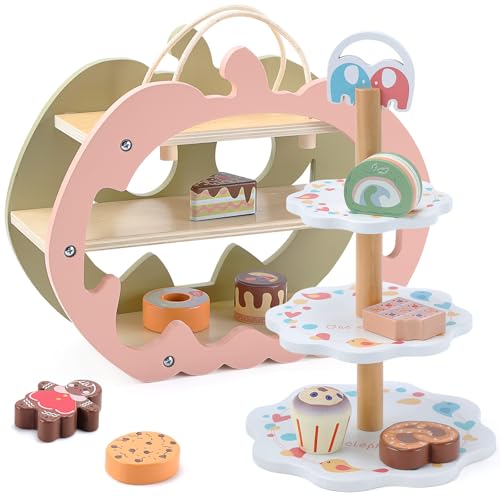 Wooden Toy Tea Party Dessert Playset