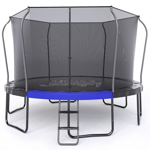 12FT Outdoor Trampoline with Safety Enclosure and Ladder