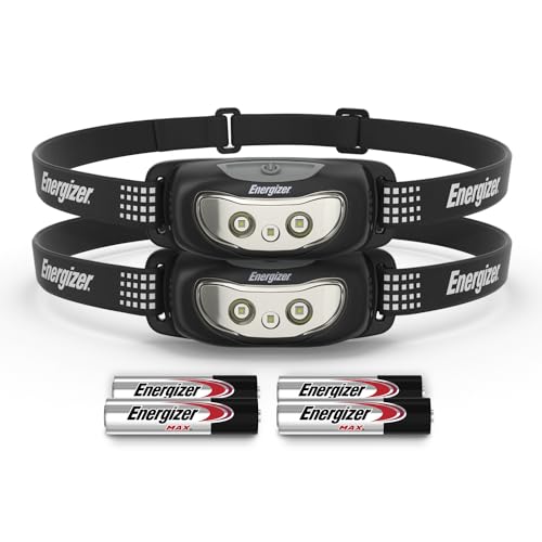 2 Pack Energizer LED Headlamps IPX4 Water Resistant