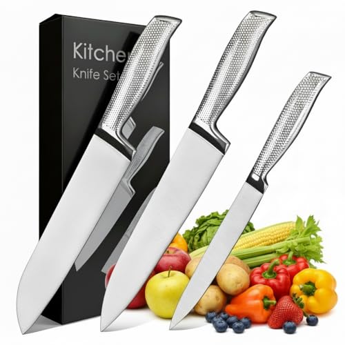 3 Piece High Carbon Stainless Steel Chef Knife Set