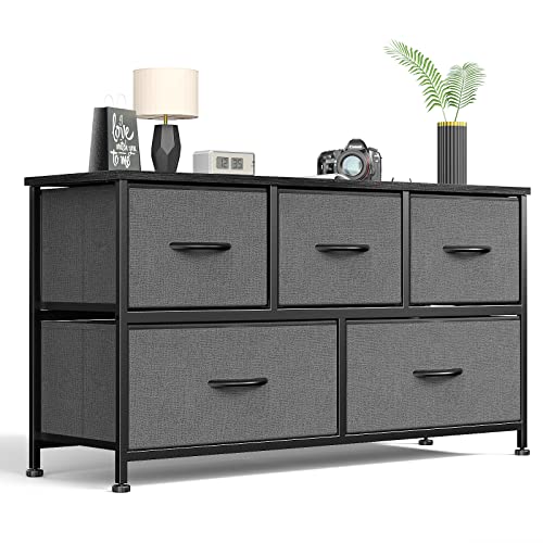 5 Drawer Fabric Dresser Clothes Storage Organizer Cabinet