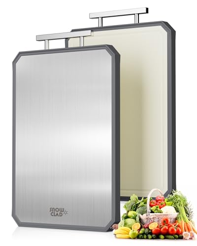 Stainless Steel Double-Sided Kitchen Cutting Board