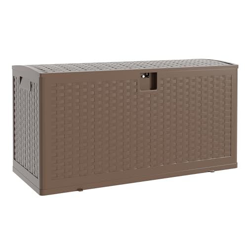 73 Gallon Outdoor Waterproof Deck Storage Box Lockable