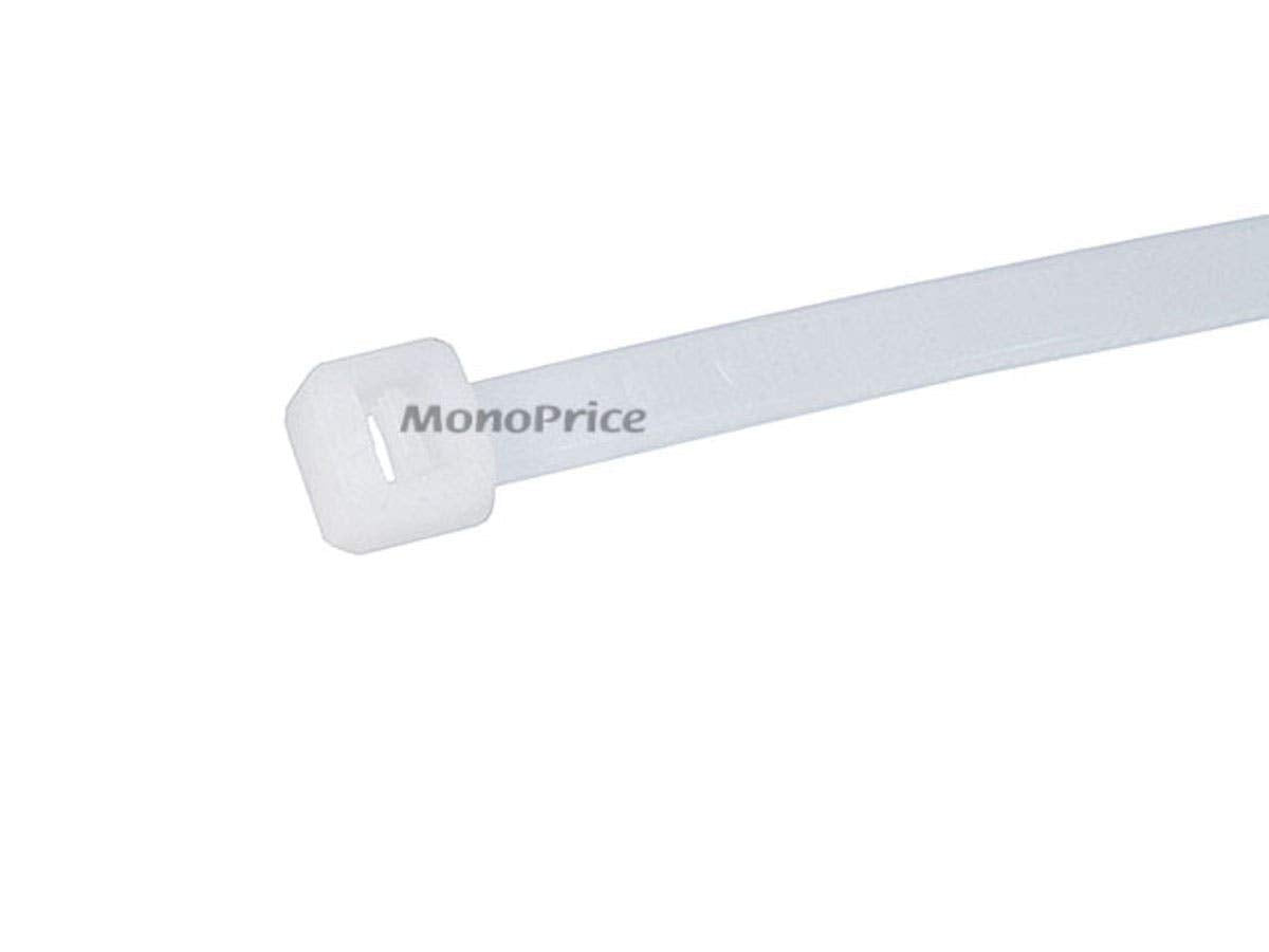Monoprice 8-Inch Cable Ties, 100pcs Pack - White