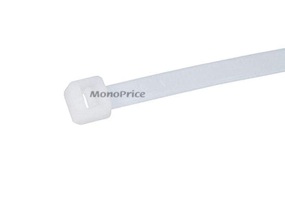 Monoprice 8-Inch Cable Ties, 100pcs Pack - White