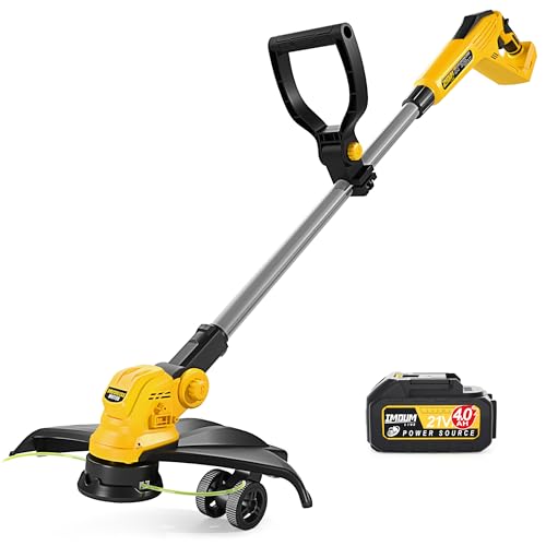 15" Cordless Weed Wacker and Edger, 4.0Ah Battery