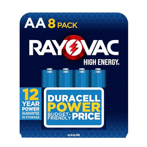 8 Pack Rayovac High Energy AA Alkaline Batteries
